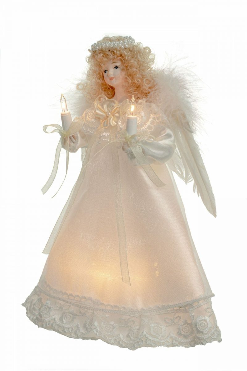 Ivory Small 10-Light Angel Tree topper - Image 2