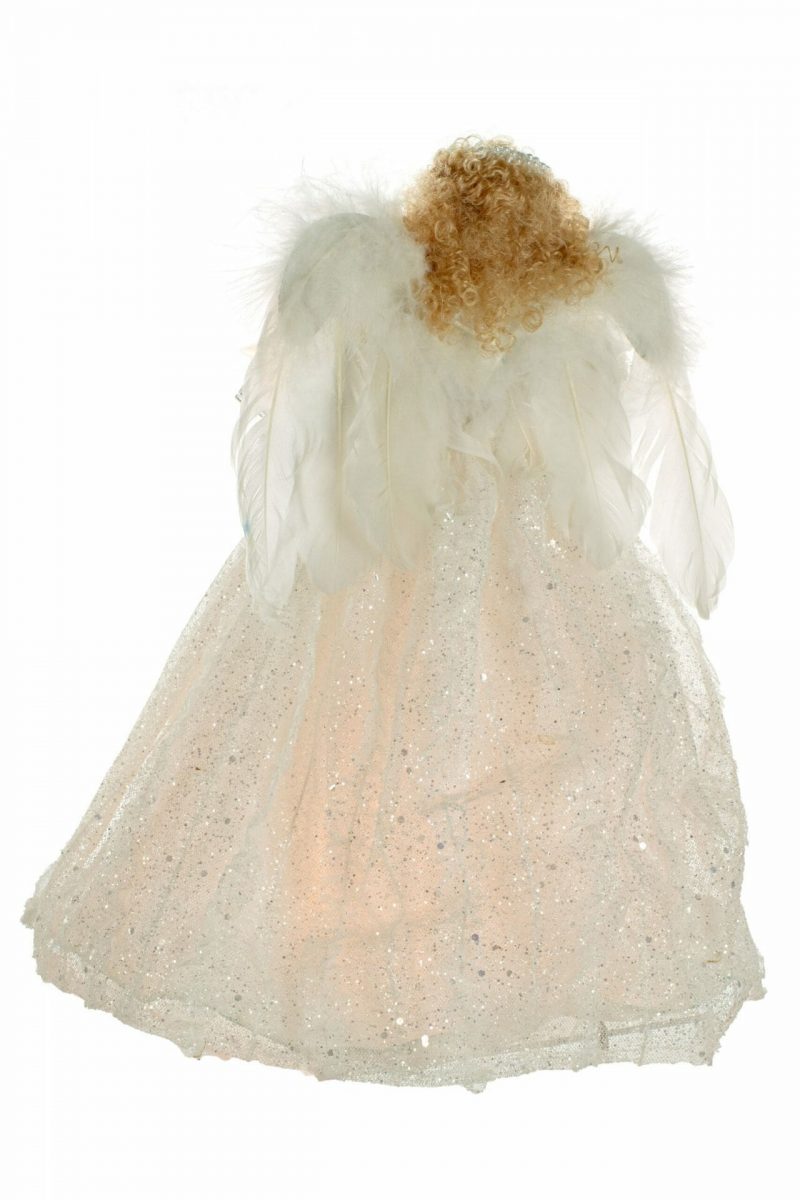 White 10-Light Angel Tree topper - Image 3