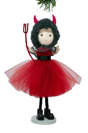 Red Standing Cherub Girl
