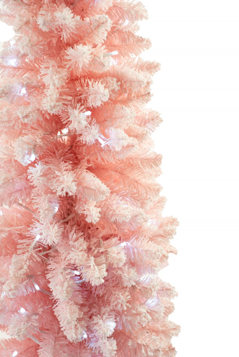Pink Spruce-Needle LED Christmas Pencil Tree - Image 2