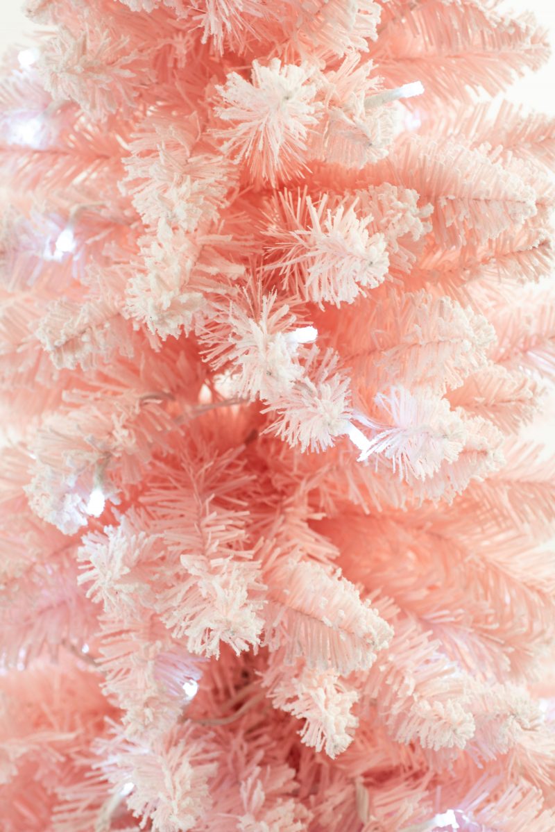 Pink Spruce-Needle LED Christmas Pencil Tree - Image 3