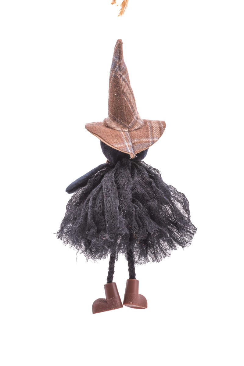 Black Cloth Hanging Cute Lil Threadbare Kitty Cat ready for Trick-or-Treating - Image 2