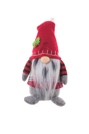 Red Fabric Festive Boy Gnome