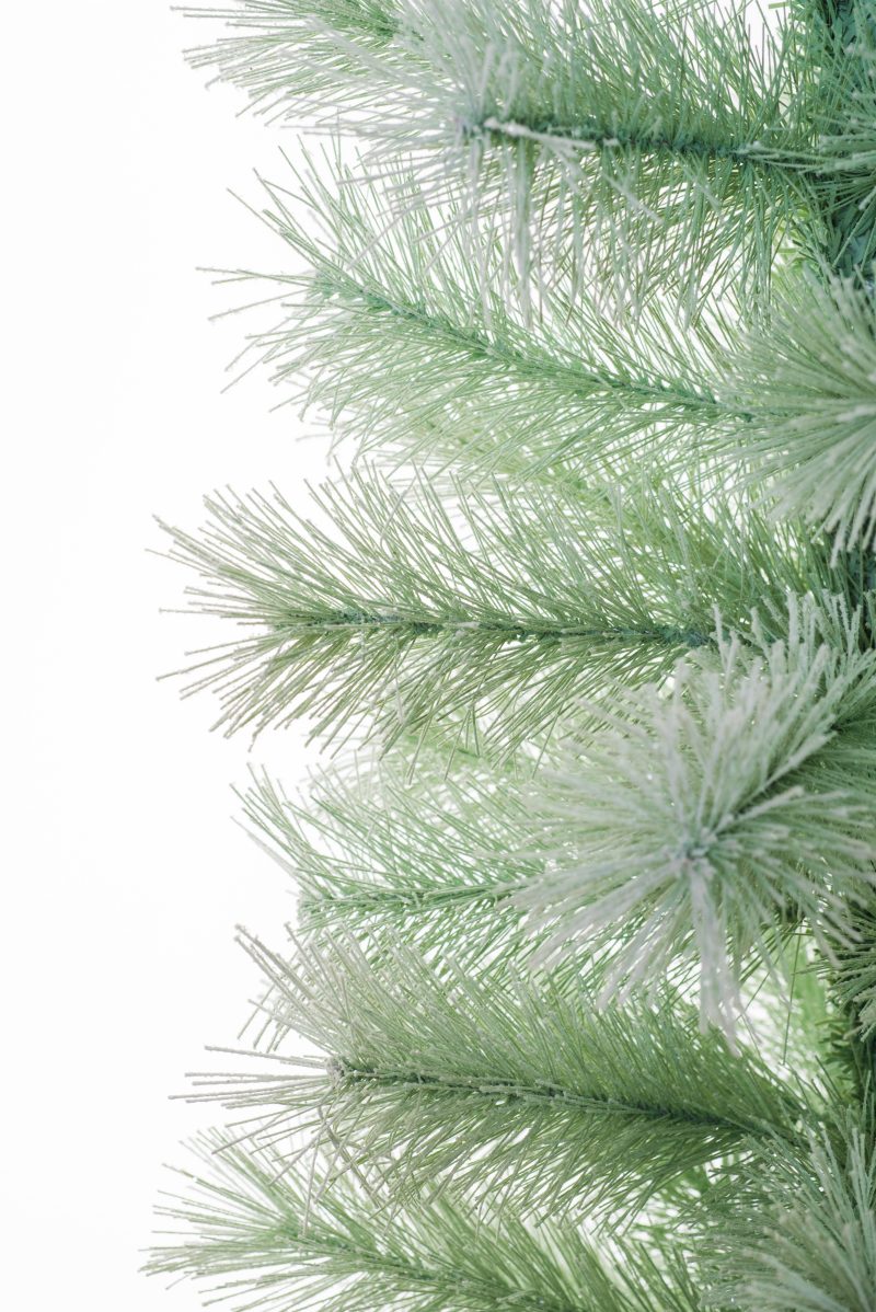 Pastel Green PVC Glittered Three Piece Tree Set with Burlap Base - Image 3