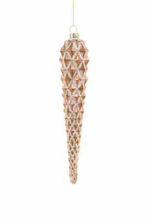 Hanging Frosted Bronze Icicle Ornament
