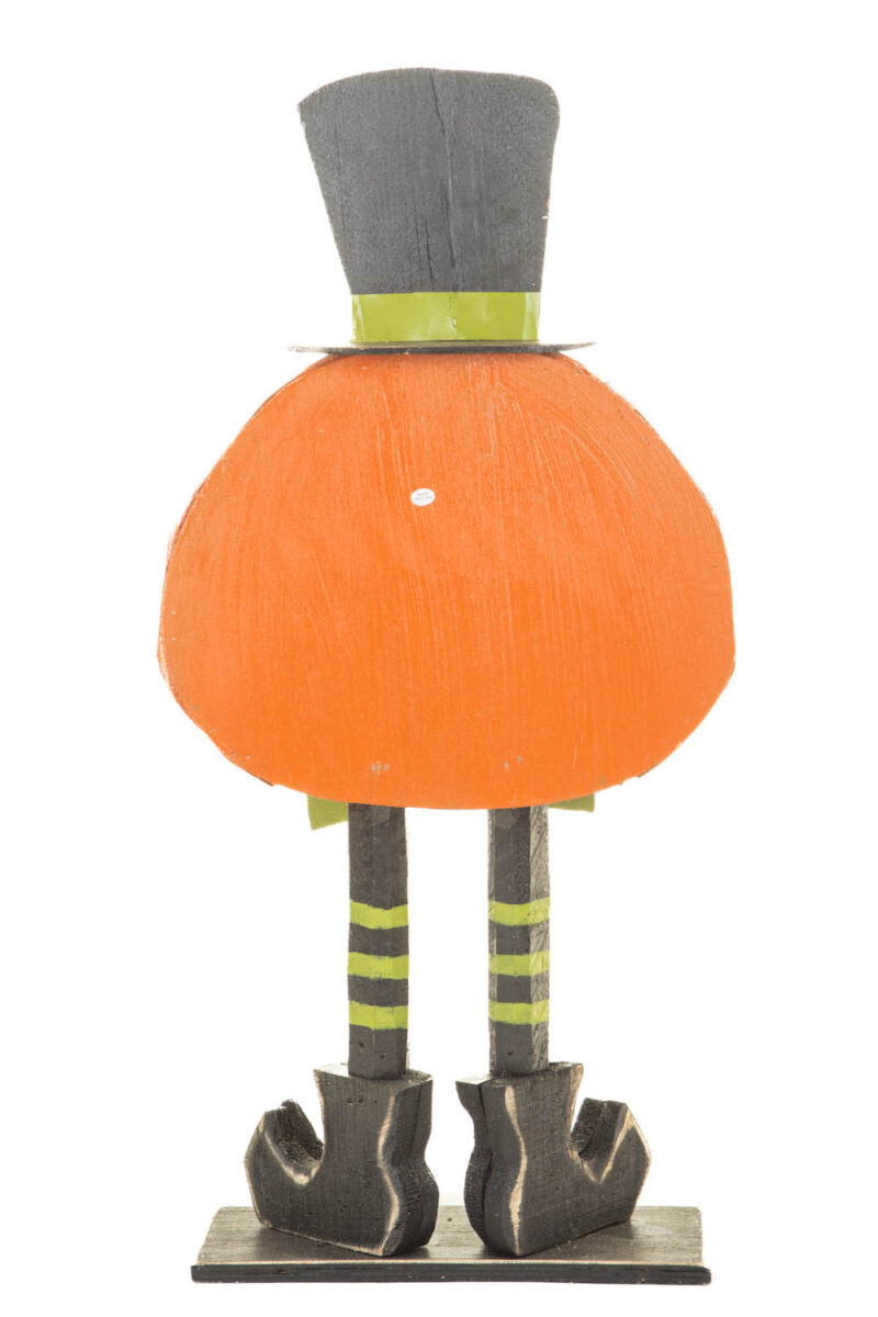 Orange and Black Wooden Smiling Jack-O-Lantern Standee - Image 4