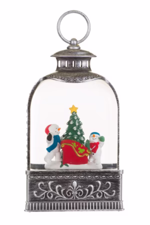 Silver Lantern Snow Globe