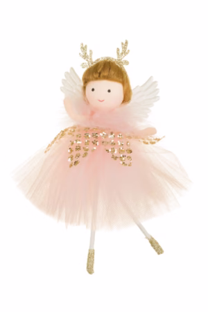 Pink Cherub Ballerina Girl Doll