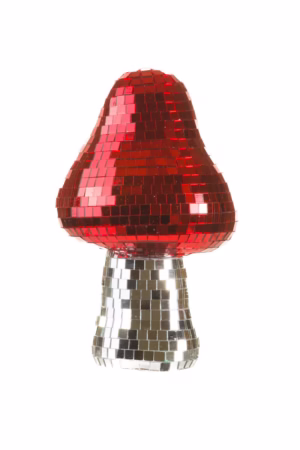 Red Disco Mushroom Accent