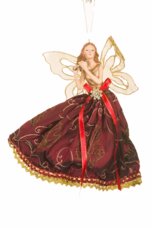 Burgundy Angel Ornament