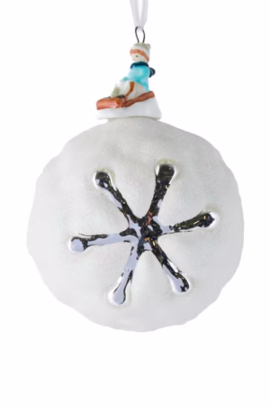 White Snowball Bulb Ornament
