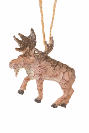 Hangable Brown Moose Ornament