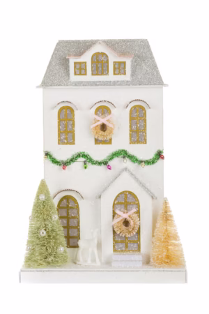 White Illuminated House