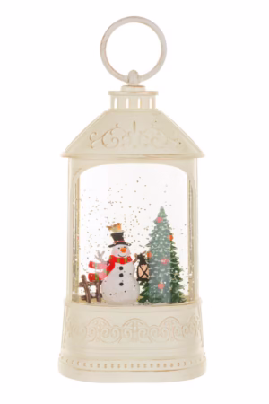White Lantern Snow Globe