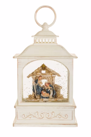 White Lantern Snow Globe