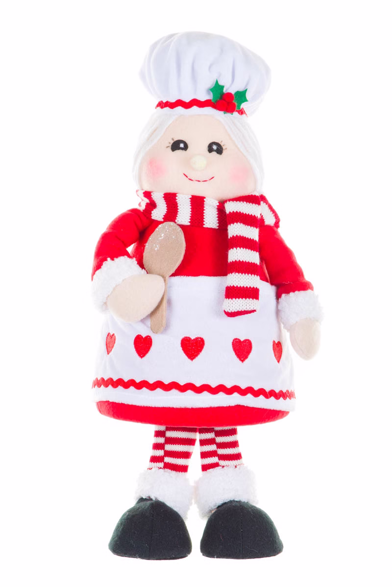 Bobbling Red Baking Mrs. Claus
