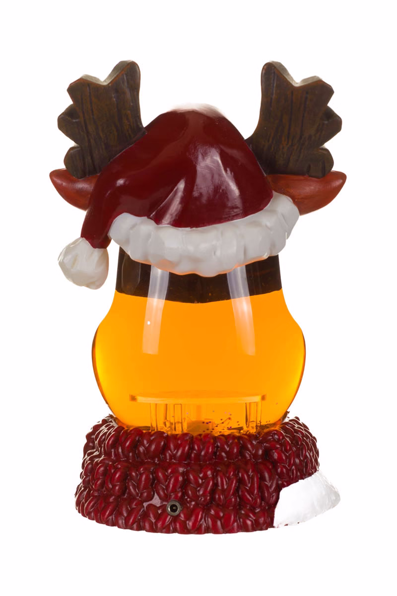 Orange Smiling Deer Snow Globe - Image 3
