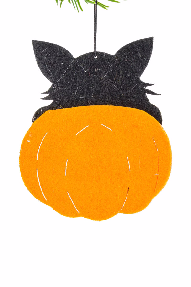 Black Cat In A Pumpkin Ornament - Image 2