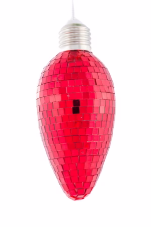 Green Disco Light Bulb Ornament