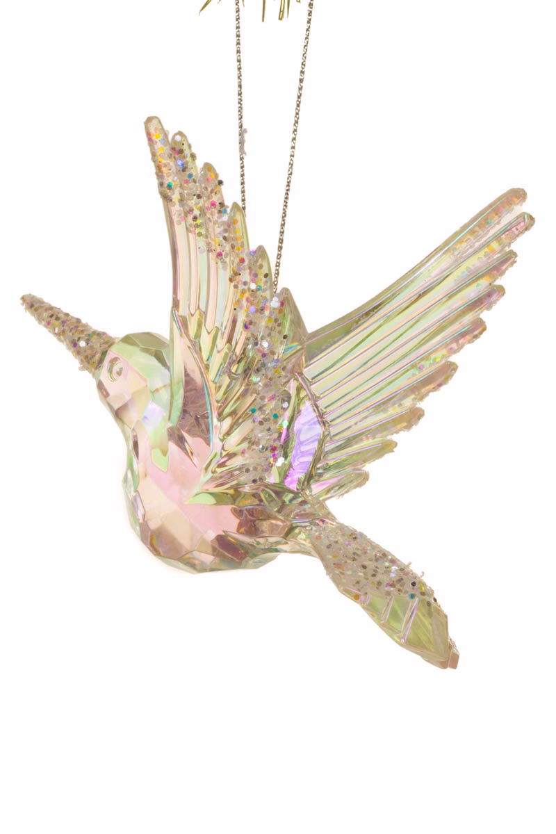 Clear Hummingbird In Flight Ornament - Image 2