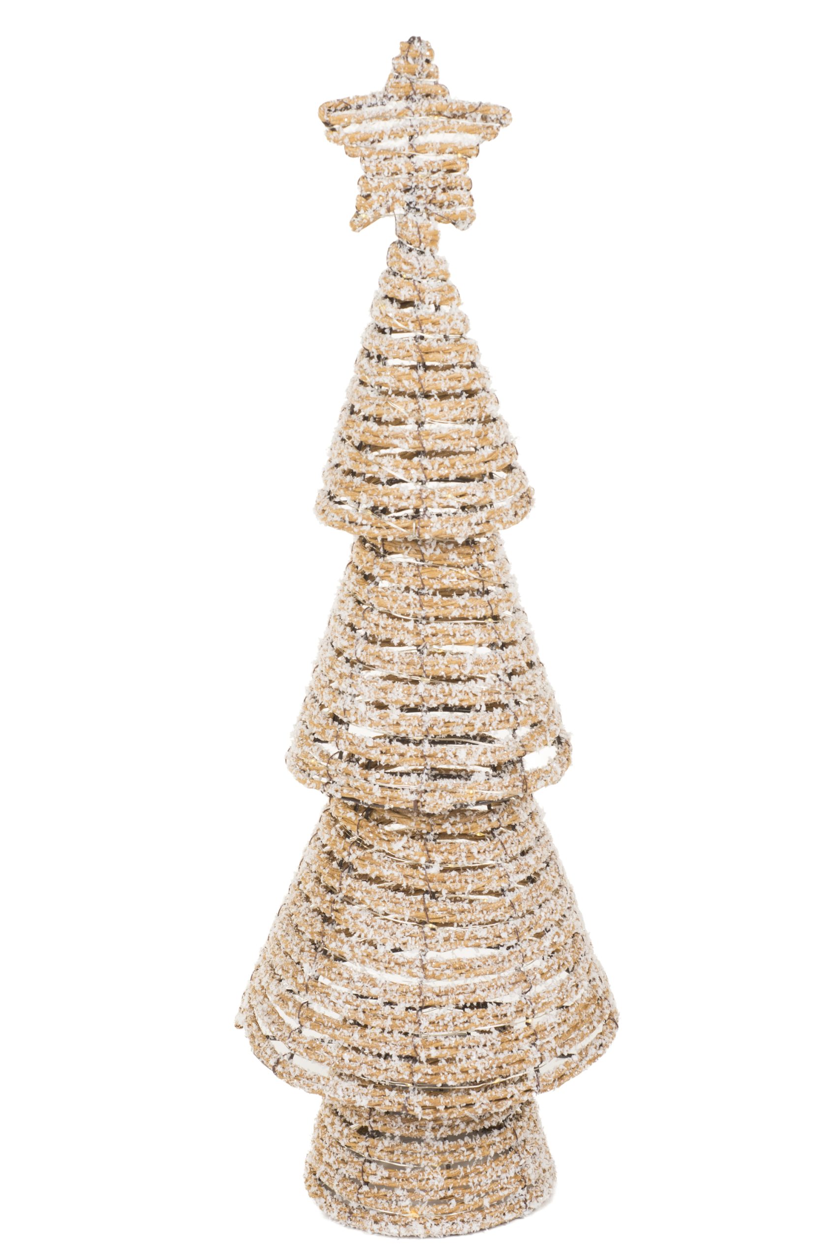 Brown Tiered LED Tree Accent With Star Topper