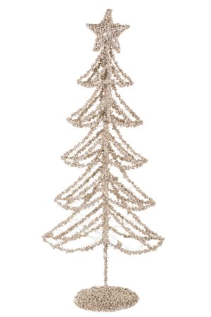 Large Table-top Platinum Accent LED Tree With Star Topper