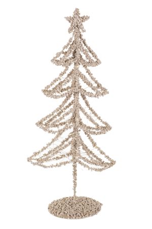 Medium Table-top Platinum Accent LED Tree With Star Topper