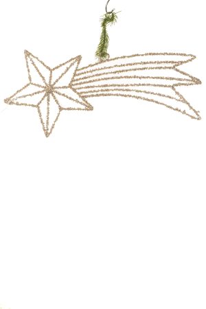 Hanging Champagne Shooting Star LED Decoration