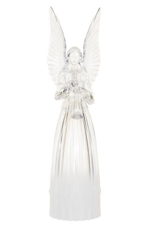 Clear Trumpeting Angel LED Accent With Frosted Base