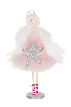 Pink Angel Grandma With Star