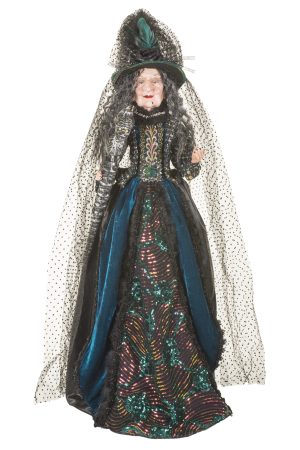 Turquoise Spooky Witch With  Alien Wand