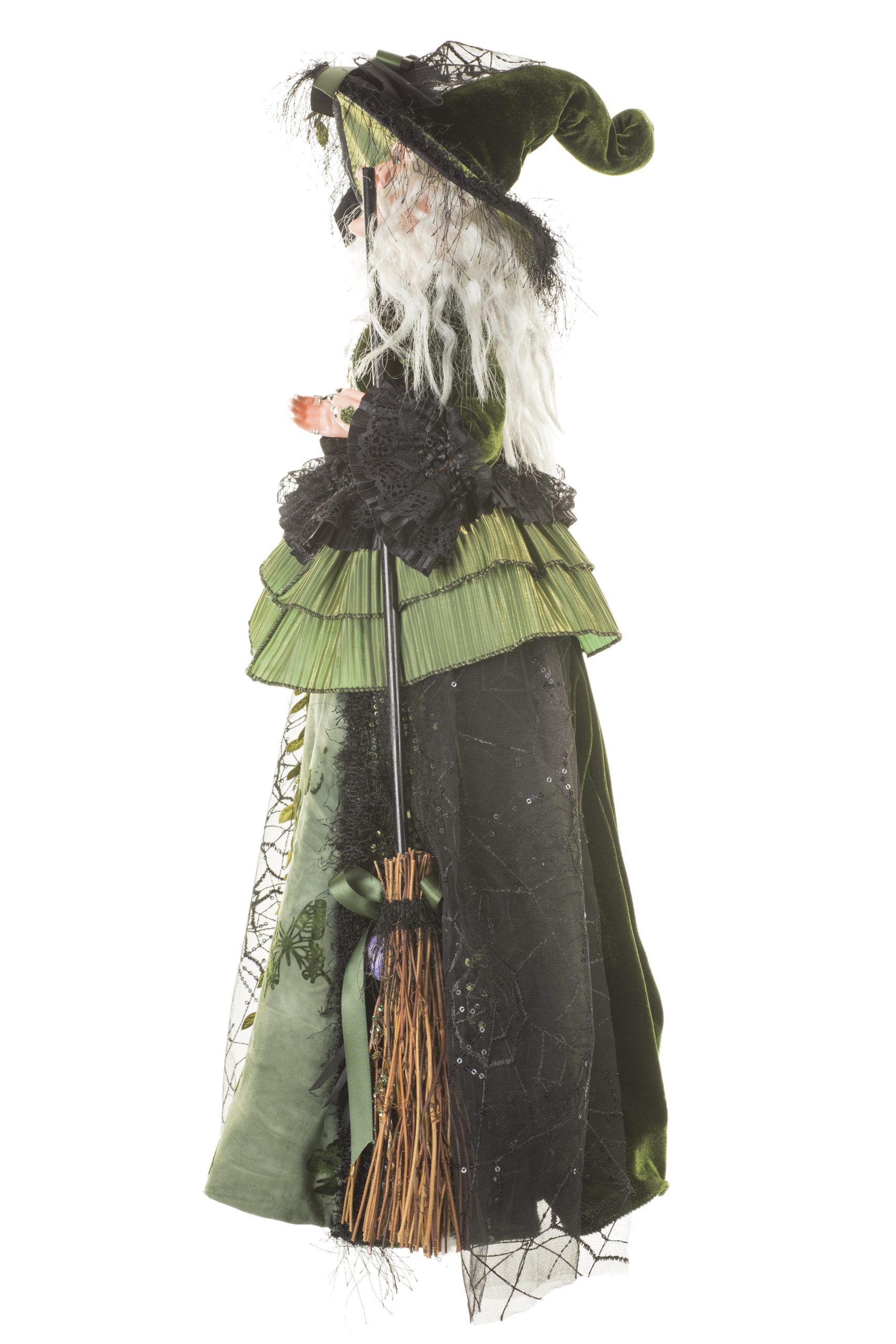 Green Witch With Broom - Image 3
