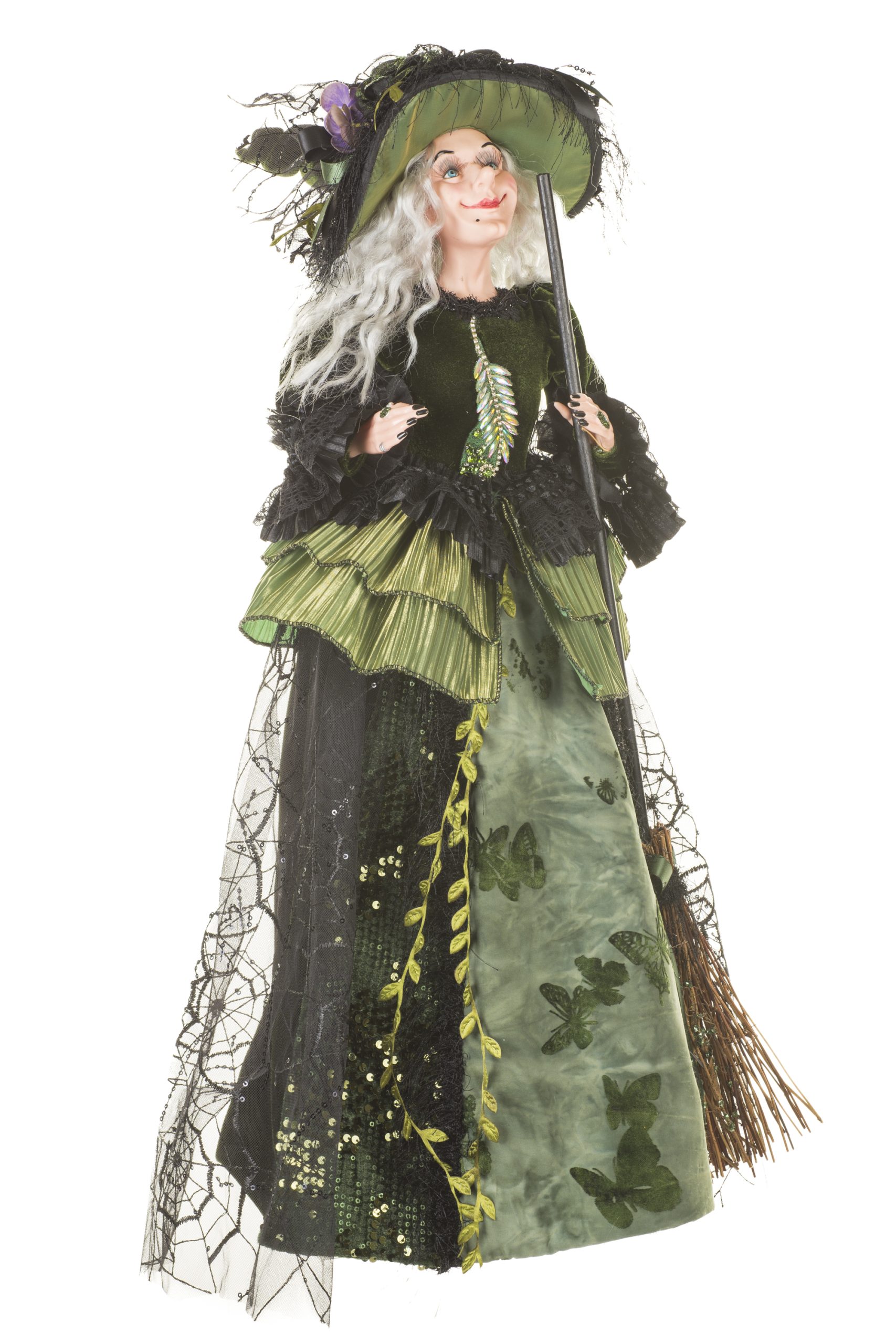 Green Witch With Broom - Image 5