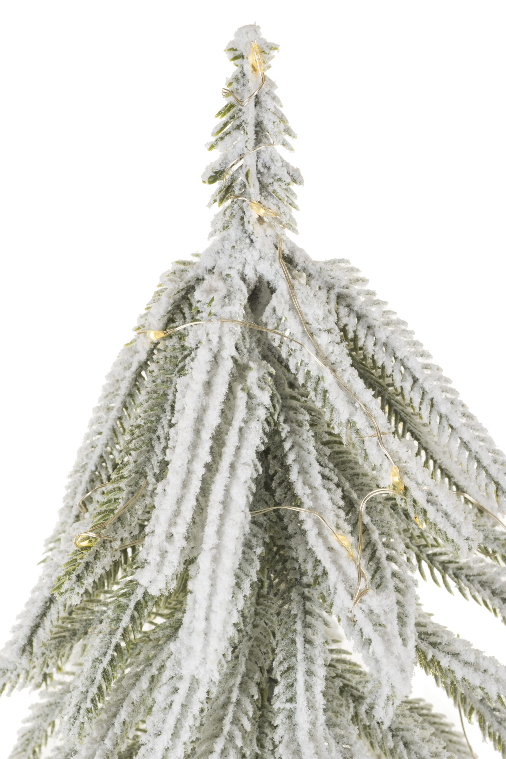 Table-top Green Balsam Fir LED Tree With Wood Base - Image 4