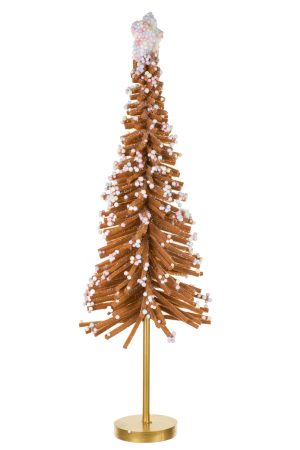 Table-top Brown Candy Ball Tree With Candy Ball Star Topper