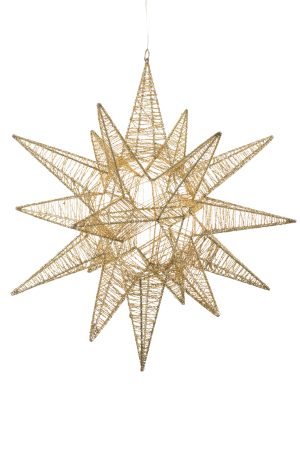 Large Hanging Champagne Origami Star Decoration