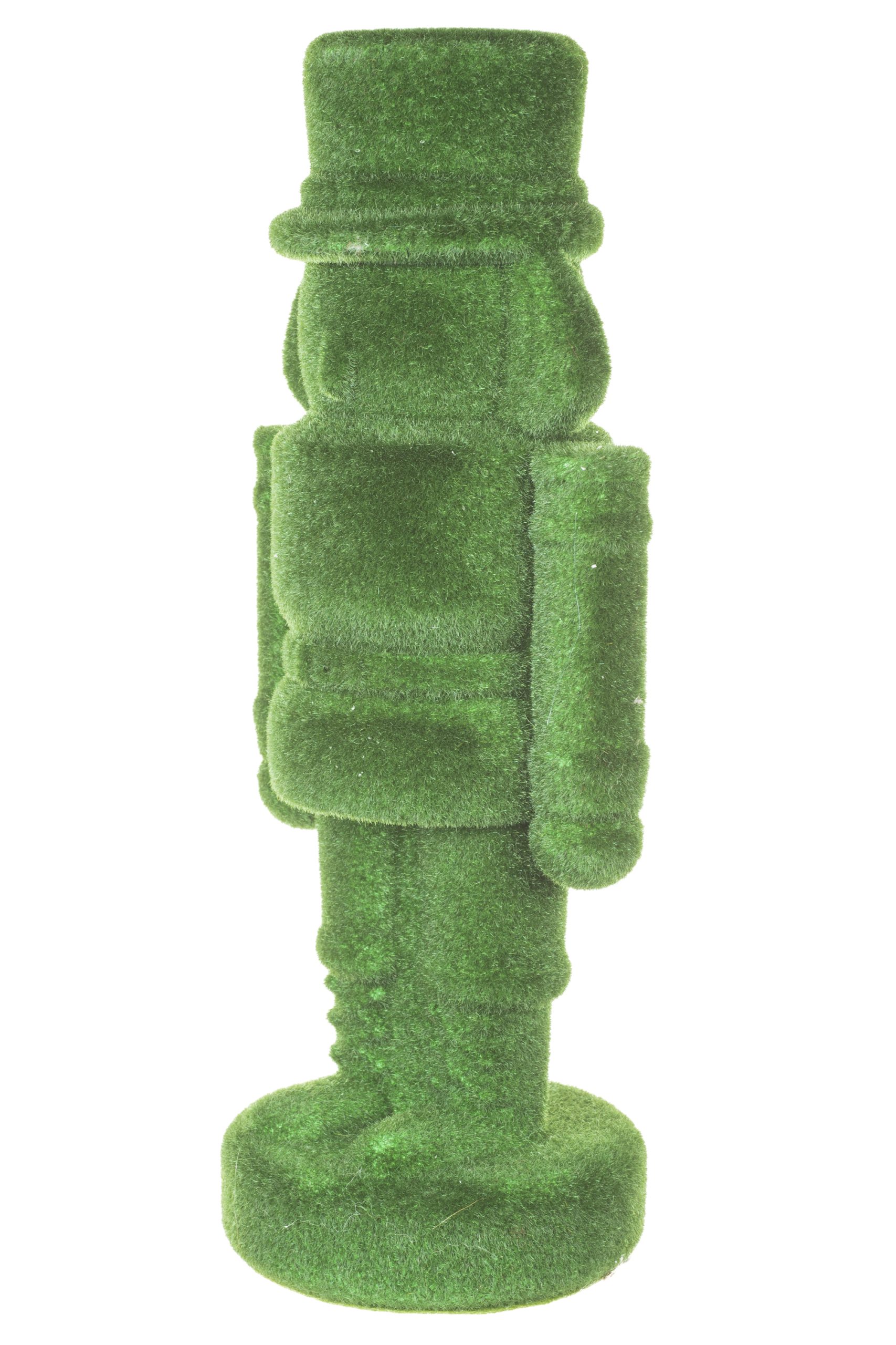 Small Forest Green Nutcracker Faux Topiary - Image 2