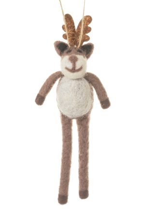 Hanging Brown Reindeer  Ornament