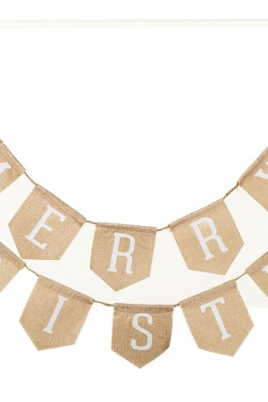 Nordic Light Brown "Merry Christmas" Christmas Garland