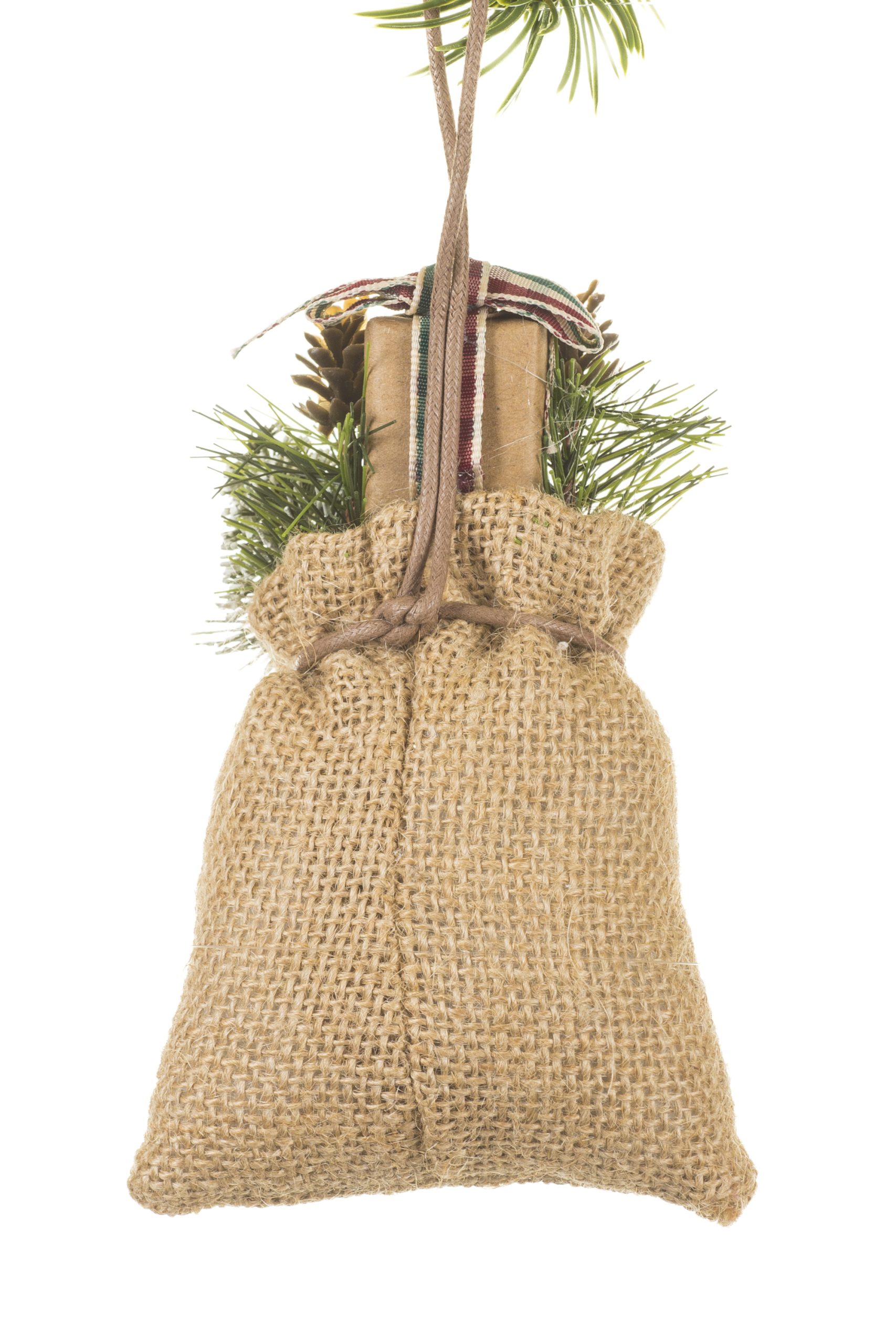 Brown Stacked Festive Sack Ornament - Image 2