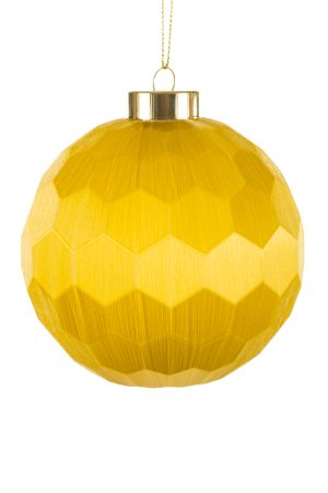 Gold Ball Ornament With Gold Ornament Cap