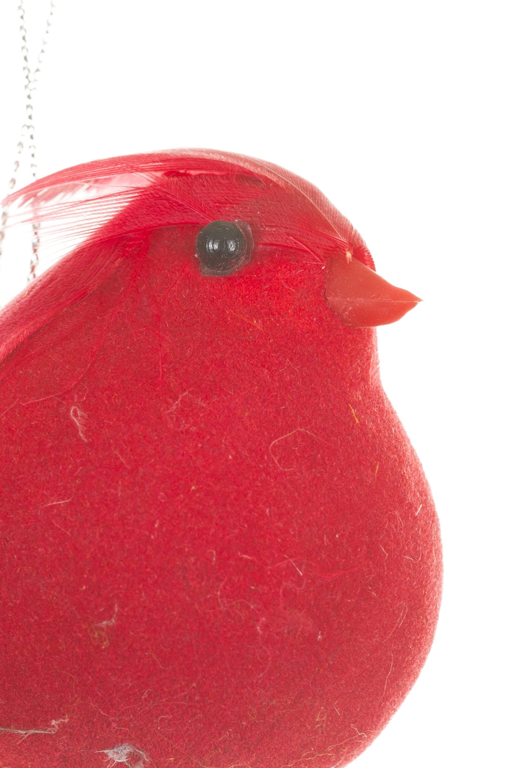 Red Cardinal Ornament With Feathers - Image 9