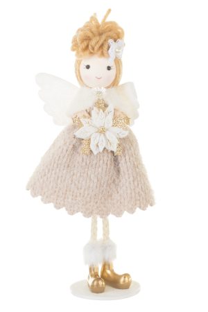 Beige Angel Ornament  With Plastic Base