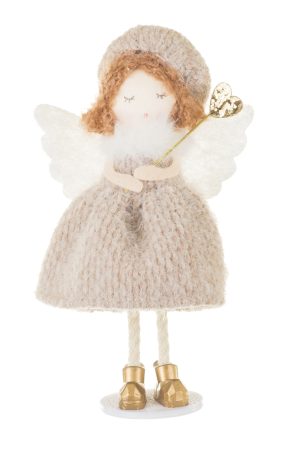 Beige Beige Knit Fairy Ornament