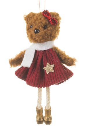 Light Brown Plush Bear Ornament  Ornament