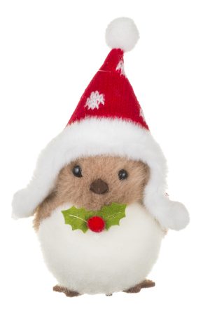 Clip-On Cream Bird Ornament