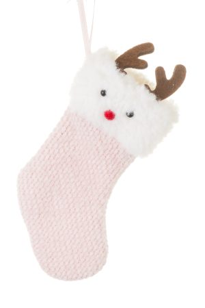 Pink Christmas Stocking Ornament