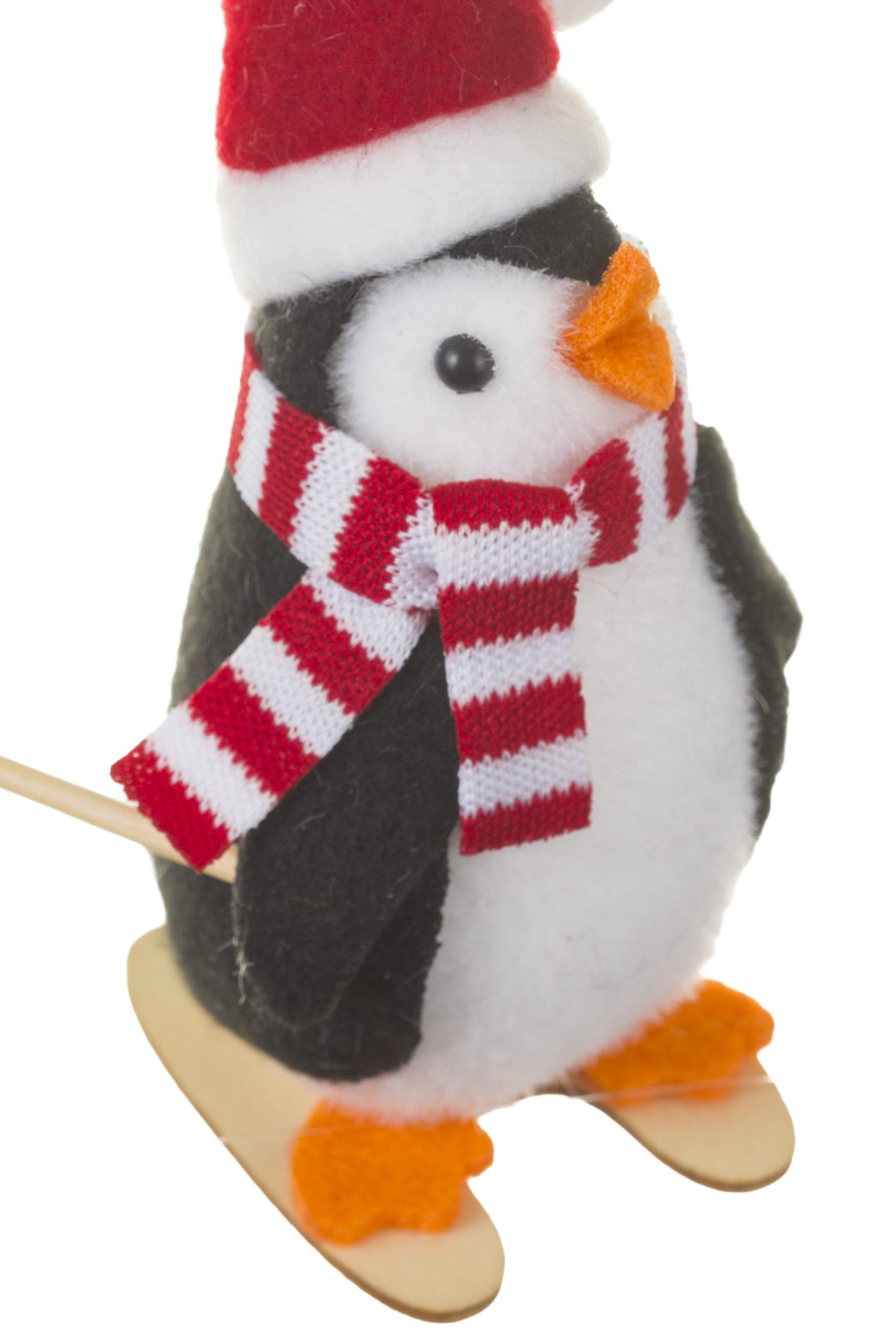 Black Penguin Plush Ornament Ornament With Christmas Hat - Image 4
