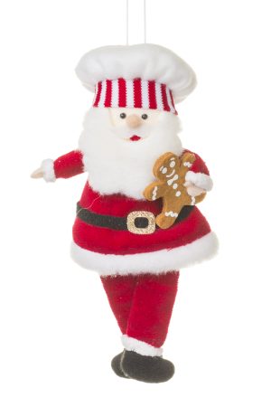 Red Santa Claus Ornament With Chef Hat
