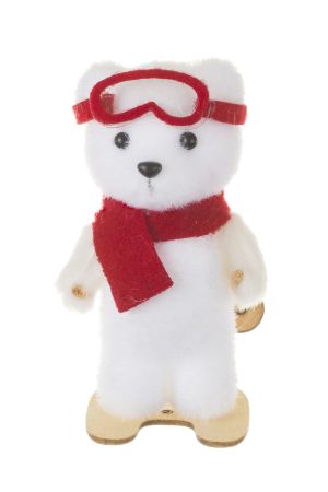 White Bear With Red Ski Googles